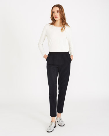 Carolyn Donnelly The Edit Elastic Pinstripe Trousers